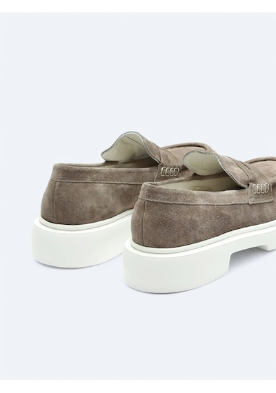 Kip Vizon Süet Smart Casual Loafer Vizon