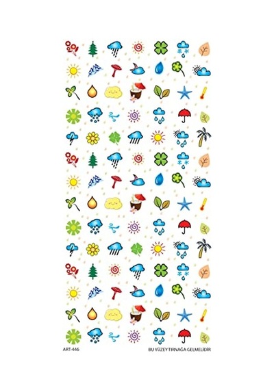 Mevsimler Tırnak Dövmesi, Tırnak Tattoo, Nail Art, Tırnak Sticker