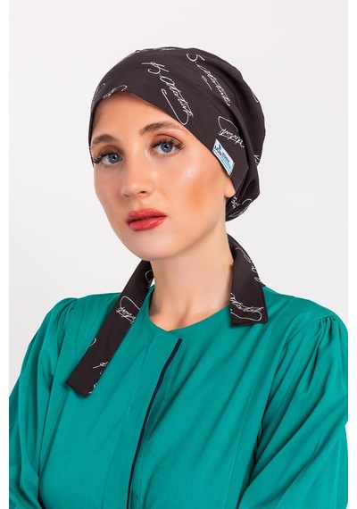 Tesettür Bone Siyah Çoklu Ata Cerrahi Bone Siyah