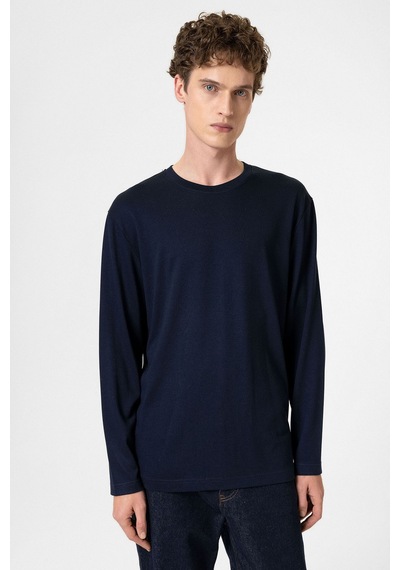 Antioch Relaxed Fit Basic Erkek T-shirt Lacivert