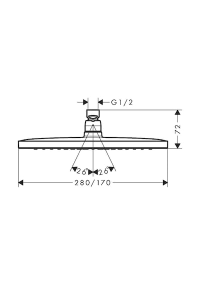 Hansgrohe Croma E Tepe Dusu 280 1Jet Krom 26257000 Diğer