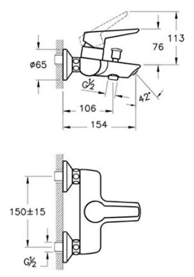 A42444 - Solid S Banyo Bataryası Krom