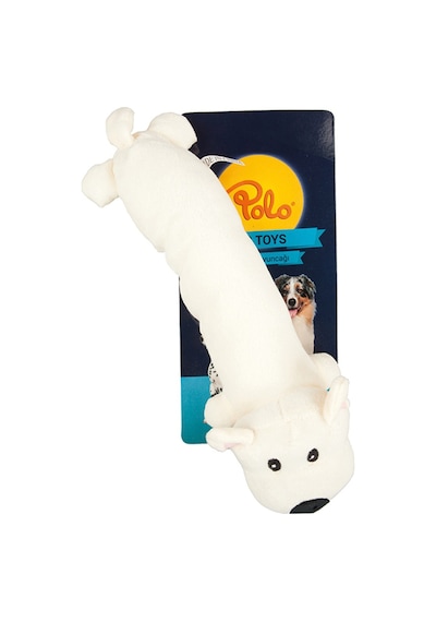 Polo Peluş Sosis Köpek Oyuncağı 35 CM Beyaz