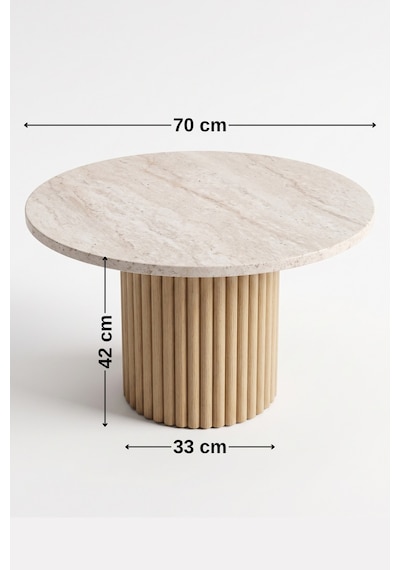 Soyasis Petra Bohem Orta Sehpa 70 Cm - Traverten