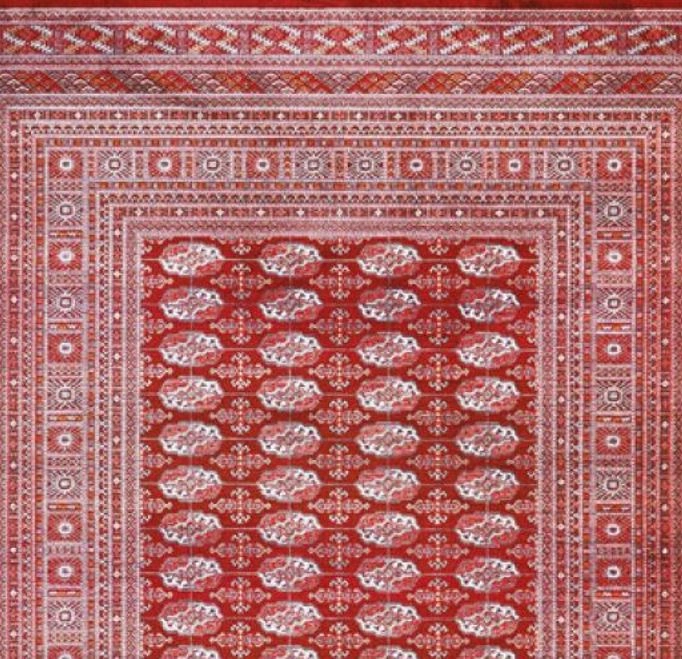 Gabardin Halı 7/24 Serisi 0235 Bordo Salon Oturma Yatak Odası Halısı Bordo