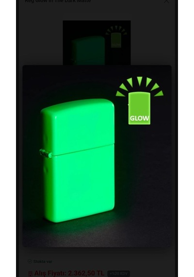 Zıppo Çakmak -49193glow 5 Numara Beyaz