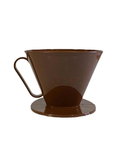 V60 Dripper Kahve Demleme Aparatı, Plastik, Kahverengi