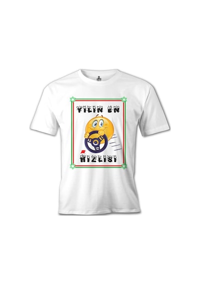 Yılın En Hızlısı Beyaz Erkek Tshirt