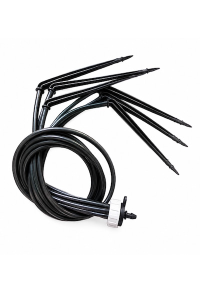 Saksı Sulama Sistemi 6 Çıkışlı Ahtapot Damlatıcı 12 L/h 3'lü Paket 18 Saksı 5 Mm Spagetti Hortumlu Sera Ve Topraksız Tarım İçin