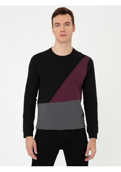 Siyah Slim Fit Sweatshirt