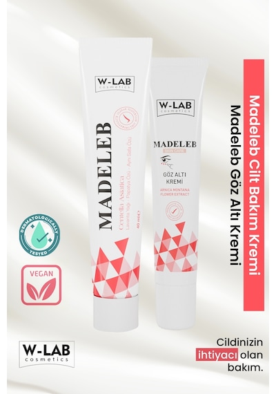 W-Lab Cosmetics Madeleb Krem + Madeleb Göz Altı Krem Set