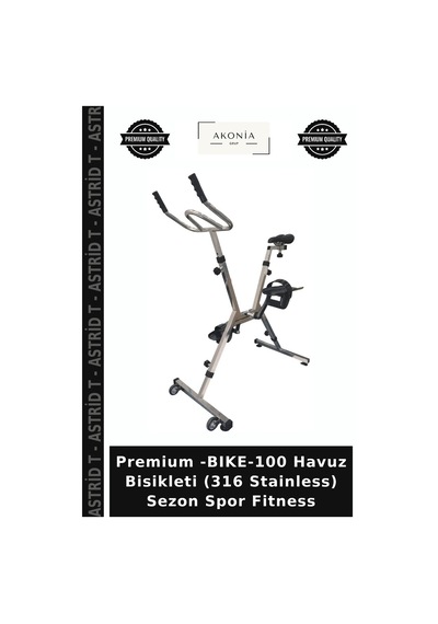 Premium -bıke-100 Havuz Bisikleti 316 Stainless Sezon Spor Fitness Belirtilmemiş