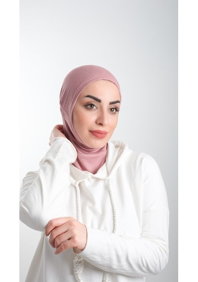 Hürrem Bone Gül Kurusu Pratik Hazır Geçmeli Tesettür Bone Sandy Kumaş Spor Hi Gül Kurusu