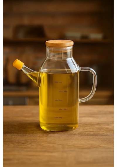 Bambum Petto - Bambu Kapaklı Yağdanlık 600ml Bambu