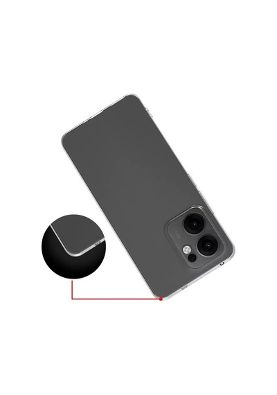 Oppo Reno 13f 5g Kılıf Zore Süper Silikon Kapak Seffaf
