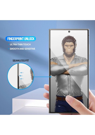 Samsung S24 Ultra Kavisli Tam Kaplayan Cam Ekran Koruyucu Akıllı Telefon Şeffaf Koruma Cep Aksesuarı
