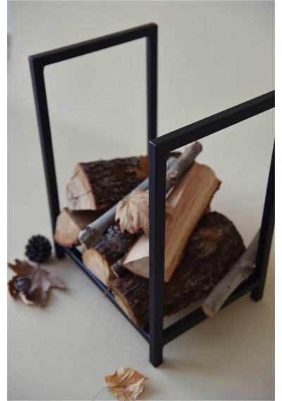 Metal Şömine Odunluk Dekoratif Minimalist Odunluk