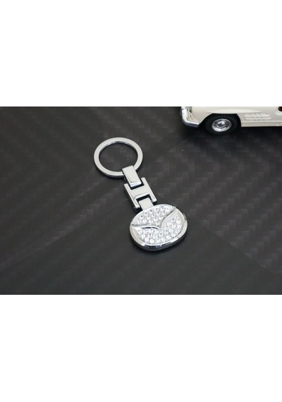 Mazda Uyumlu Kristal Taşlı Stil Krom Metal Çift Yön Anahtarlık New Style