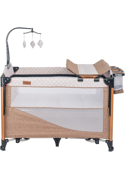 Mamma Luxury Alüminyum Anne Yanı Organizerli Dönenceli Park Yatak