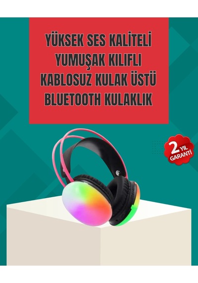 Type-c Şarjlı Rgb Işıklı Bluetooth Kulaklığı Najmaddin