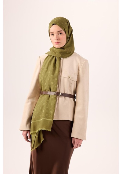 Silk Home Pamuk Polyester Liva Şal Olive Dokulu Nefes Alan Doğal Yapılı 90x200 Çok Renkli