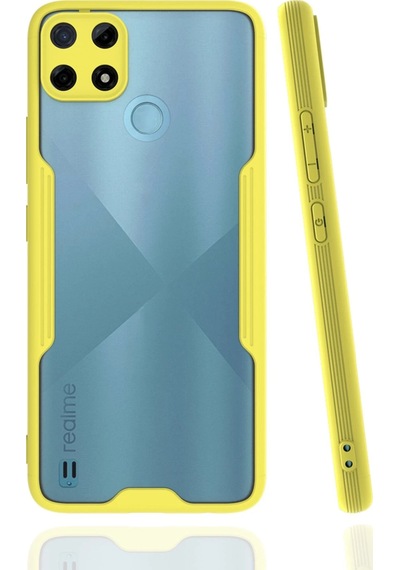 Cosmotex Newface Realme C25y Kılıf Platin Silikon - Sarı
