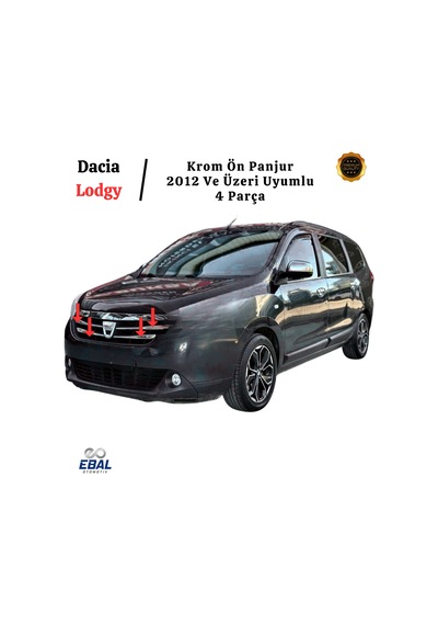 Dacia Lodgy Krom Ön Panjur 4 Parça 2012 Ve Üzeri Paslanmaz Çelik