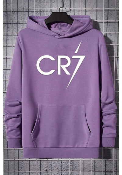 Cr7 Baskılı Sweatshirt Lila