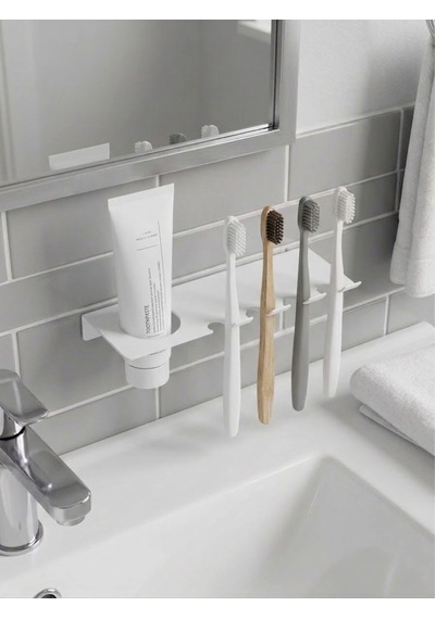 Metal Banyo Seti Mat Beyaz