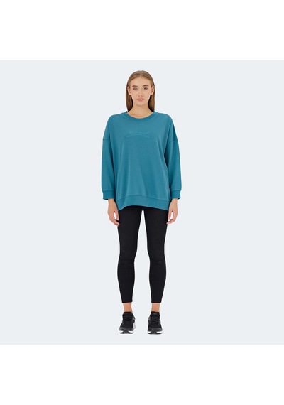 Slazenger VIKENTI SW Oversize Kadın Cepli Oversıze Petrol Sweatshirt