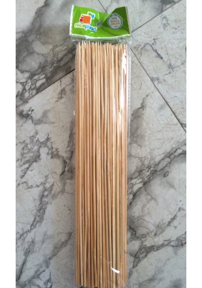 25 Cm Ahşap Bambu Çubuk Çöp Şiş 100 Adet
