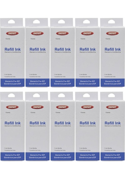 Ekoset Epson L605 L655 L1455 Uyumlu Siyah Mürekkep 10'lu Se