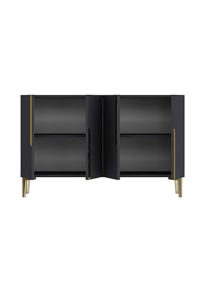Ka1228ag Evva120 Konsol, Kahve Köşesi Ve Tv Sehpası, Çok Amaçlı Dolap Antrasit - Gold 120cm Ka1228ag Evva120 Konsol, Kahve Köşesi Ve Tv Sehpası, Çok Amaçlı Dolap Antrasit - Gold 120cm