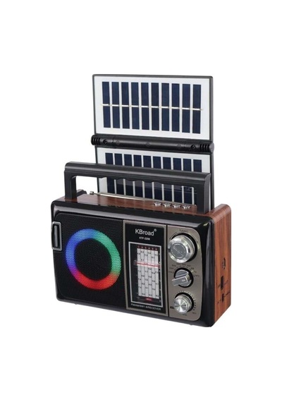 Güneş Panelli Nostaljik Fm Radyo Bluetooth Hoparlör Şarjlı Kablosuz Speaker Sd Kart Usb Girişli