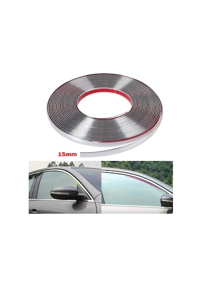 Carmind 15mm Dekoratif Nikelajlı Şerit Çıta 2 Metre