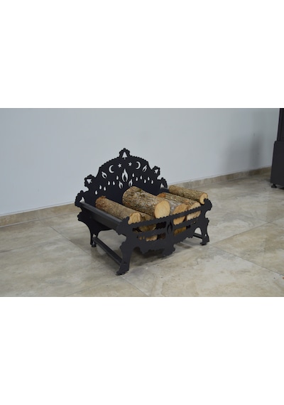 Flame Stove Fs-101ay Ayyıldız Desenli Lazer Kesim Odunluk -