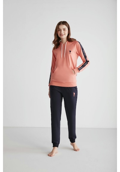 U.s. Polo Assn. 16946 Kadın Kapşonlu Pijama Takımı 001