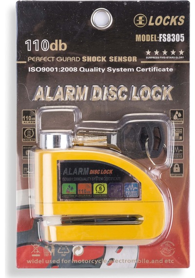 Alarmlı Disk Kilidi Sarı Renk N11.1113
