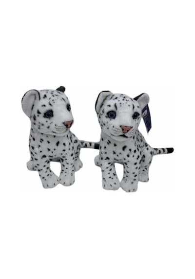 Pl50135 25 Cm Oturan Küçük Beyaz Leopar-hly Çok Renkli