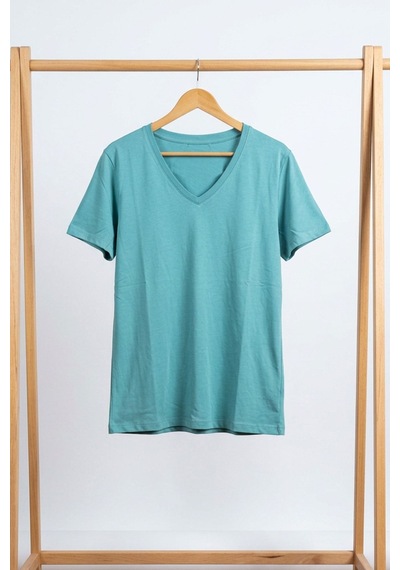 Cotenconcept V Yaka Basic Tişört Mint