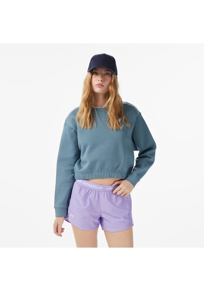 Under Armour Rial Fleece Piped Crew Kadın Mavi Sweatshirt 6007035