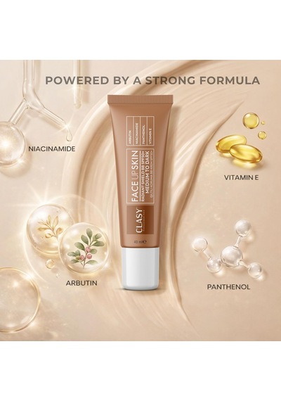 Clasy Care Face Up Skin Radiant Shield Bb Krem Spf30 Medium To Dark Leke Karşıtı Bb Krem Hiperpigmentasyon İçin Arbutin,%10 Niacinamid, Panthenol & E Vitamini İle 40 Ml Medium To Dark Çok Renkli Clasy Care Face Up Skin Radiant Shield Bb Krem Spf30 Medium To Dark Leke Karşıtı Bb Krem Hiperpigmentasyon İçin Arbutin,%10 Niacinamid, Panthenol & E Vitamini İle 40 Ml Medium To Dark Çok Renkli
