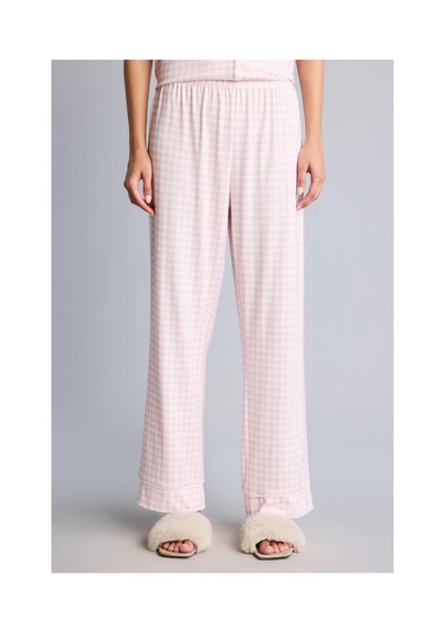 Defacto Regular Fit Kısa Kollu Pötikare Desenli Düğmeli Pijama Takımı H5759ax26aupn440 Pembe-pn440