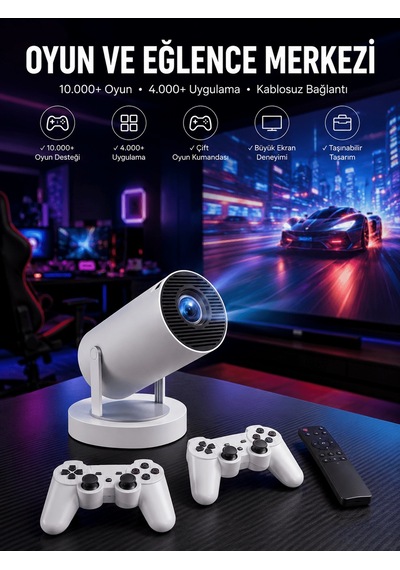Projeksiyon Cihazı Video Oyun Konsolu Projektör Taşınabilir Ayaklı Çift Kollu 4k Çözünürlüklü 41337875