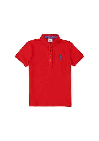 U.S. Polo Assn. Kız Çocuk Kırmızı Polo Yaka Basic Tişört 50283286-VR030 U.S. Polo Assn. Kız Çocuk Kırmızı Polo Yaka Basic Tişört 50283286-VR030