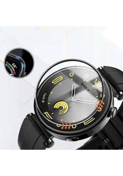 Sneezy Huawei Gt5 41mm İle Uyumlu Polymer Temperli Nano 0.5 Mm Watch Ekran Koruyucu