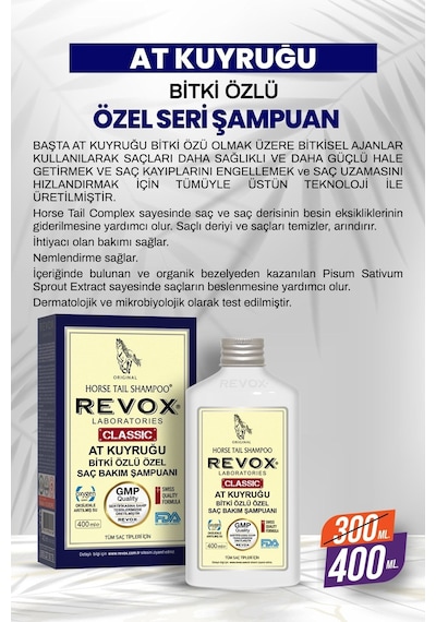 Saç Dökülmesini Engelleyen At Kuyruğu Bitki Özlü Şampuan 400 Ml 2 Adet Tüm Saç Tipleri