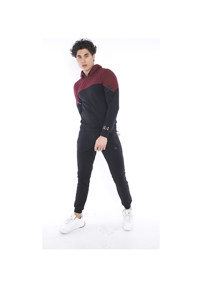Erkek Spor Siyah Sweatshirt Eşofman Takımı-3857 Siyah