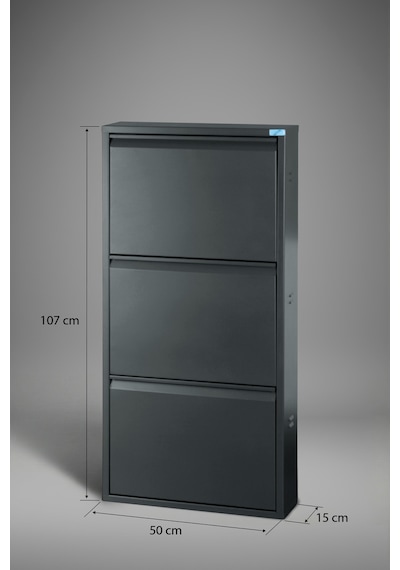 Metal Ayakkabılık 3 Lü Antrasit Ral 7016 Antrasit