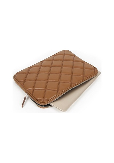 Omuz Askılı Notebook Çanta Tablet Laptop Kılıfı 13"-14" Kapitone Deri Taba Renkli